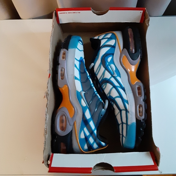 NIKE AIR MAX PLUS PRM BLUE GREY MENS SIZE 8.5 - Picture 6 of 6